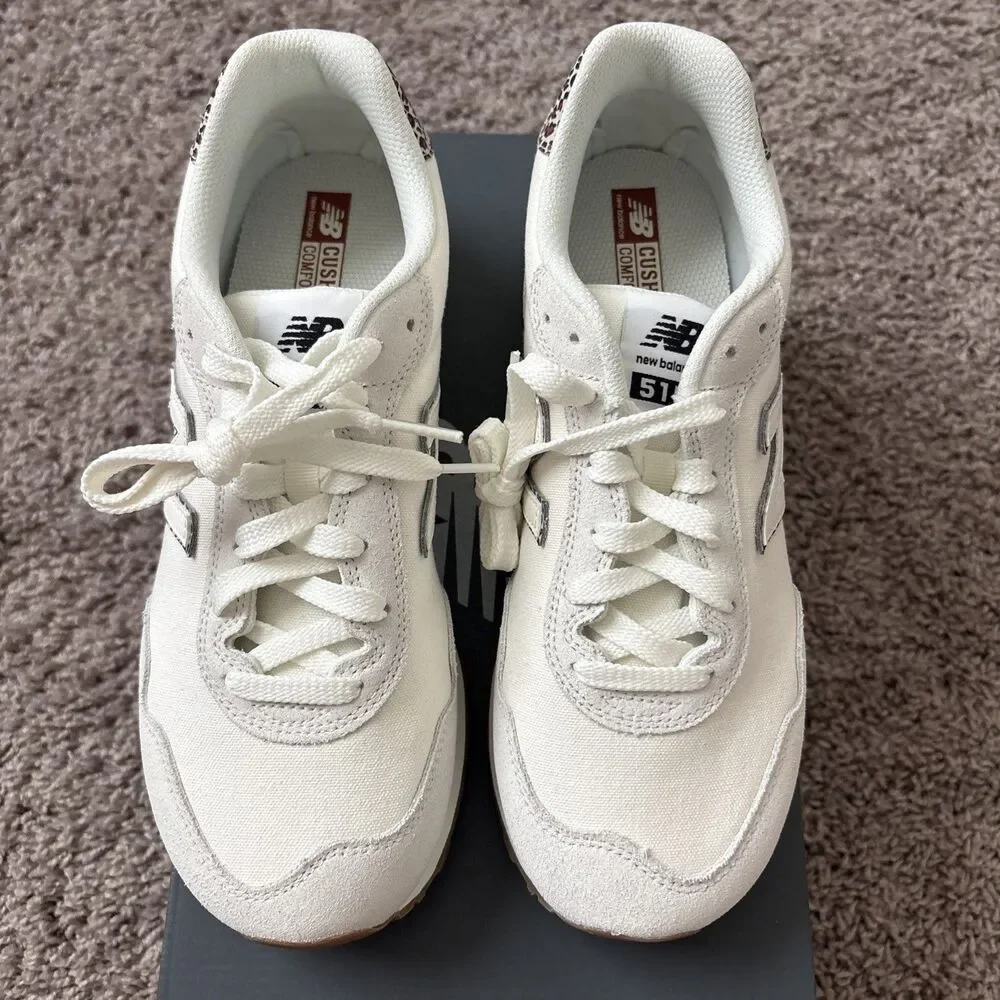 New Balance 515 Classics White Leopard Sneakers Womens Size 9.5 WL515S03 New
